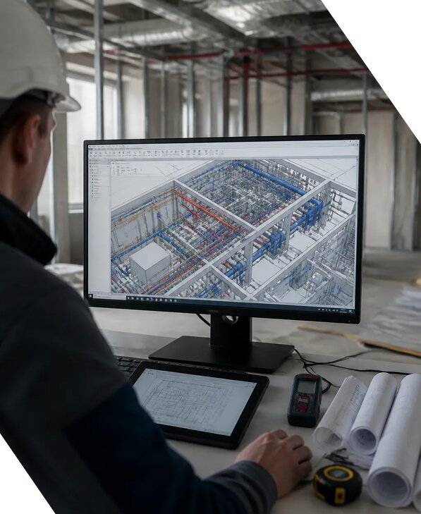 Создание BIM модели инженерных сетей для объектов в Волхове